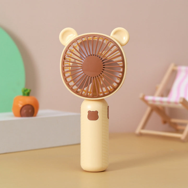 Ladies Portable Handheld Fan in Cute Bear Design Bowlift