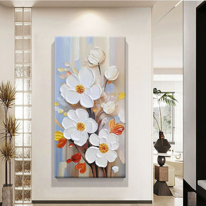 Floral Textured Canvas Artwork