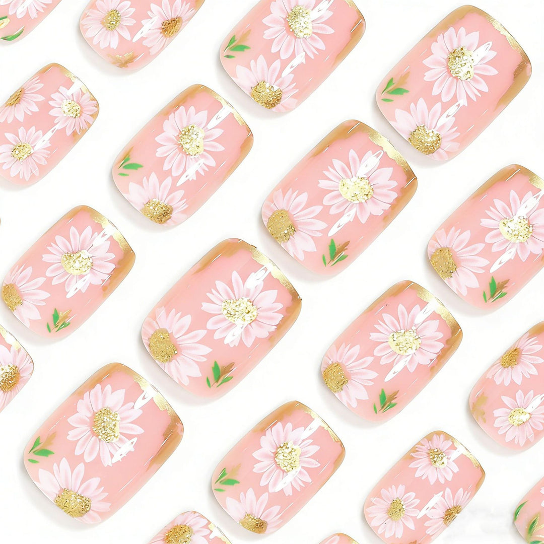 Creative Nail Art Set with Colorful Floral Designs Bowlift