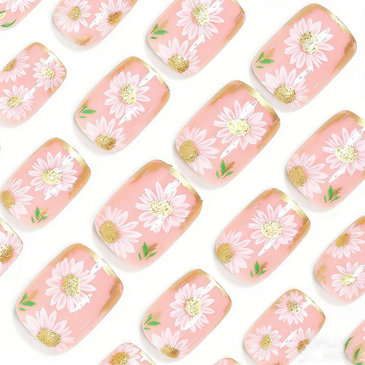 Creative Nail Art Set with Colorful Floral Designs Bowlift