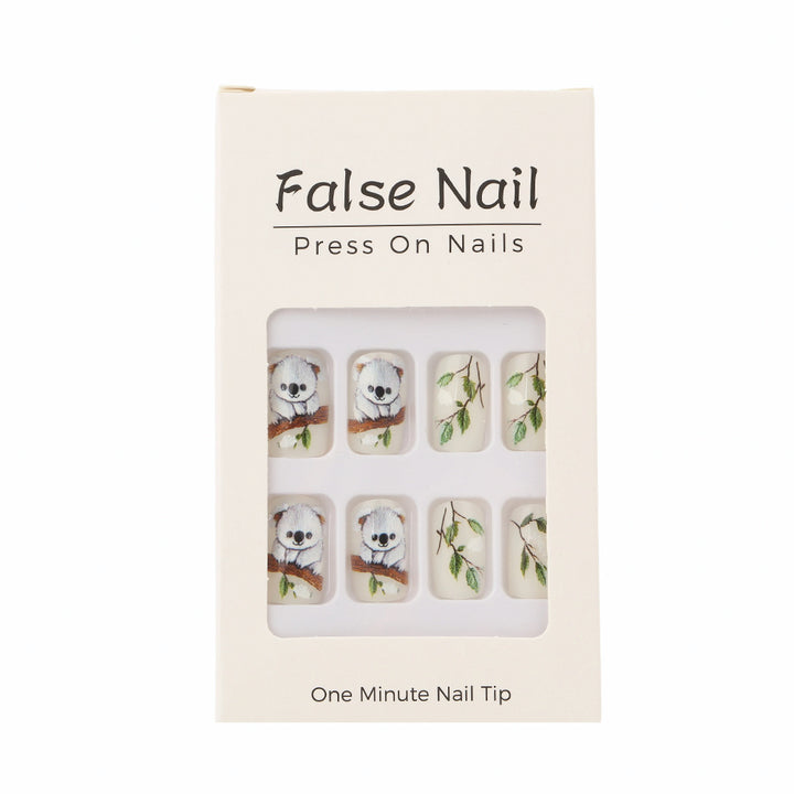 Creative panda design artificial nails Bowlift
