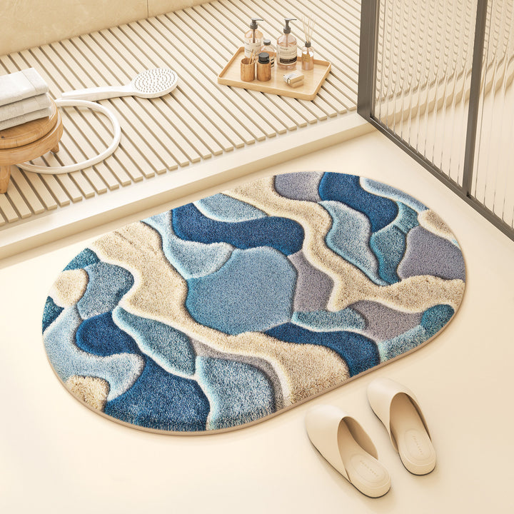 Colorful Geometric Design Bath Mat Bowlift
