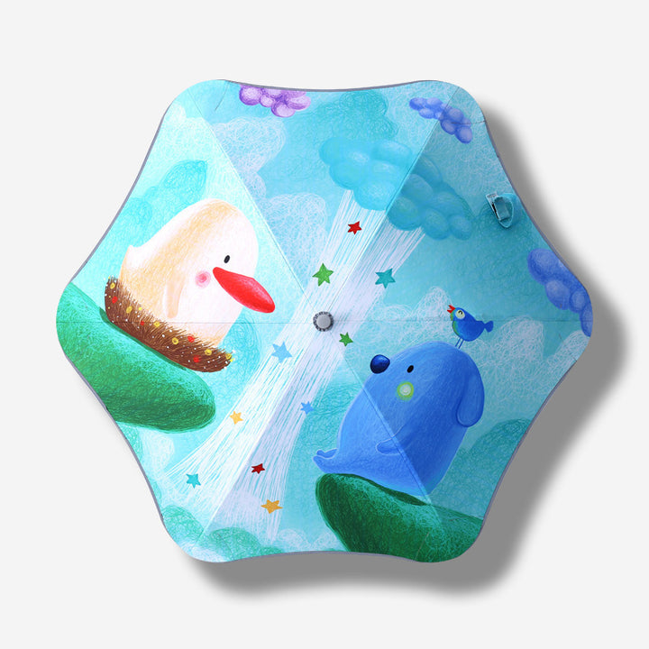 Ladies Child-friendly Folding Umbrella with Fun Design Bowlift