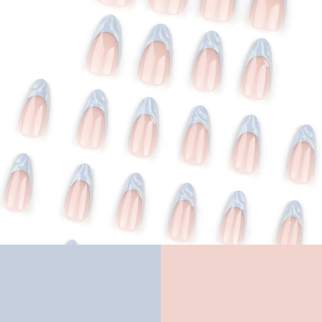 Elegant Nail Extensions with Creative Wave Design Bowlift