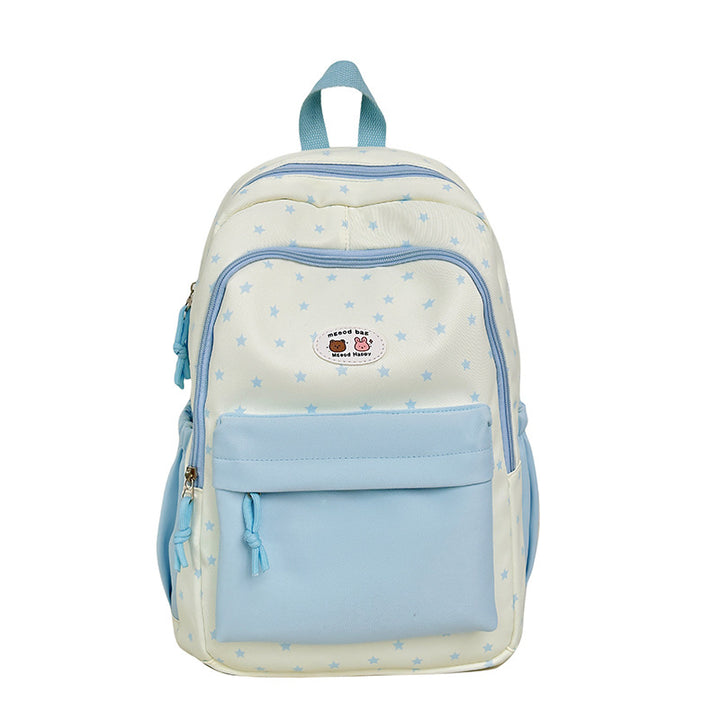 Star-Print Multi-Pocket Backpack Bowlift