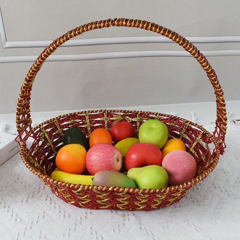 Colorful Decorative Woven Basket Bowlift
