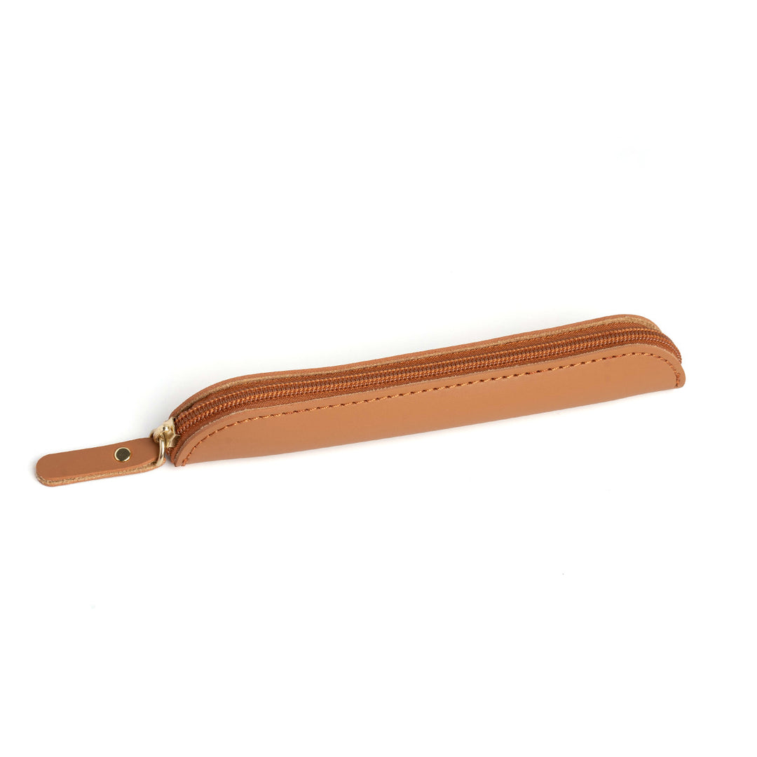 Elegant Leather Pencil Pouch Bowlift