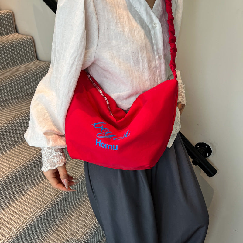 Modern Ruffled Canvas Tote Bag Bowlift