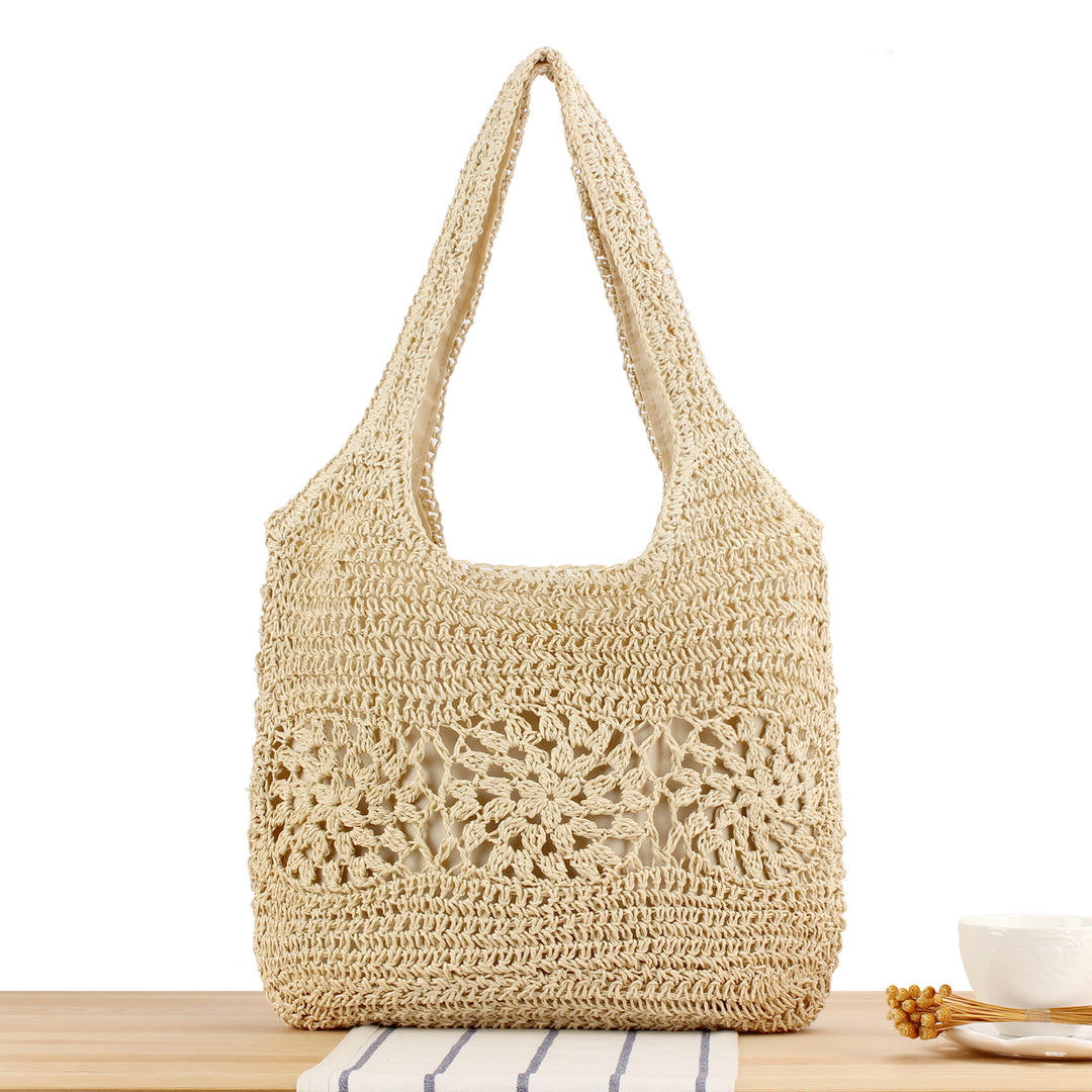 Hand-knotted tote bag made of natural bast Bowlift