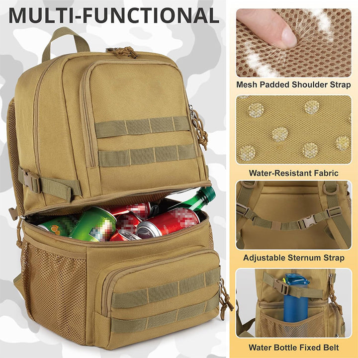Multifunctional outdoor backpack with cooler Bowlift