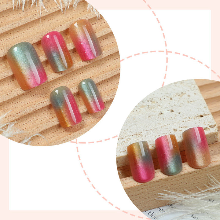 Acrylic nail set with gradient design Bowlift