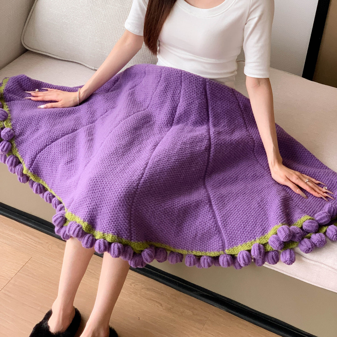 Cozy Crinkled Skirt Bowlift