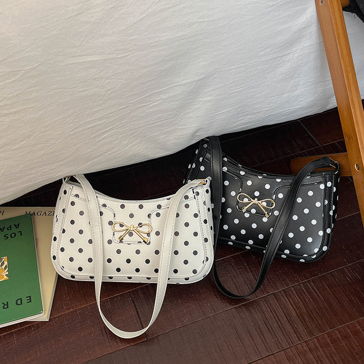 WoPolka Dot Patterned Hobo Handbag Bowlift