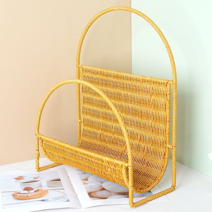 Stylish Woven Magazine Rack Bowlift