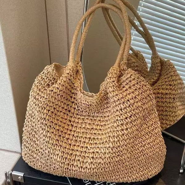 Large Braided Bag Made of Natural Material Bowlift