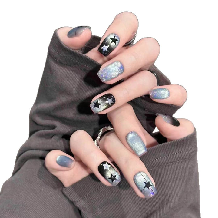 Starry Night-Themed Press-On Nail Art Set Bowlift