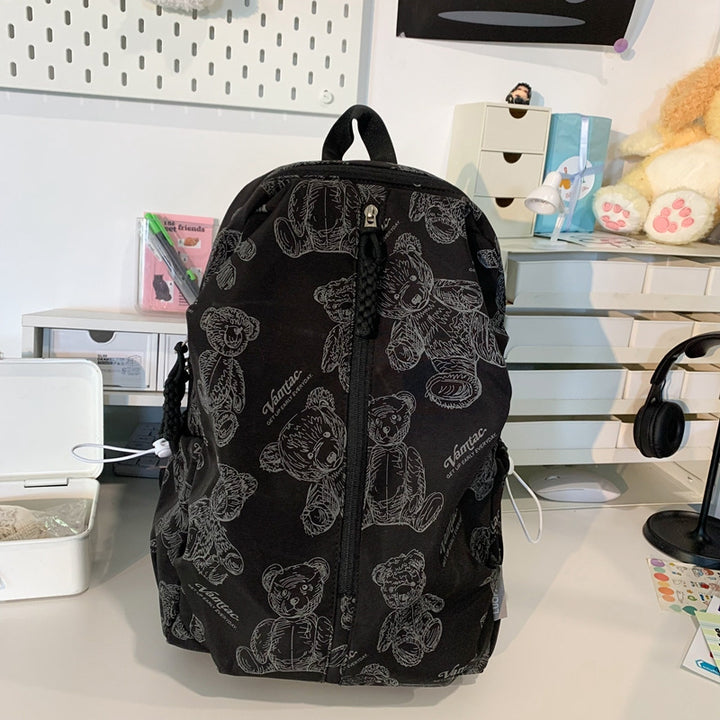 Adorable Bear-Print Backpack