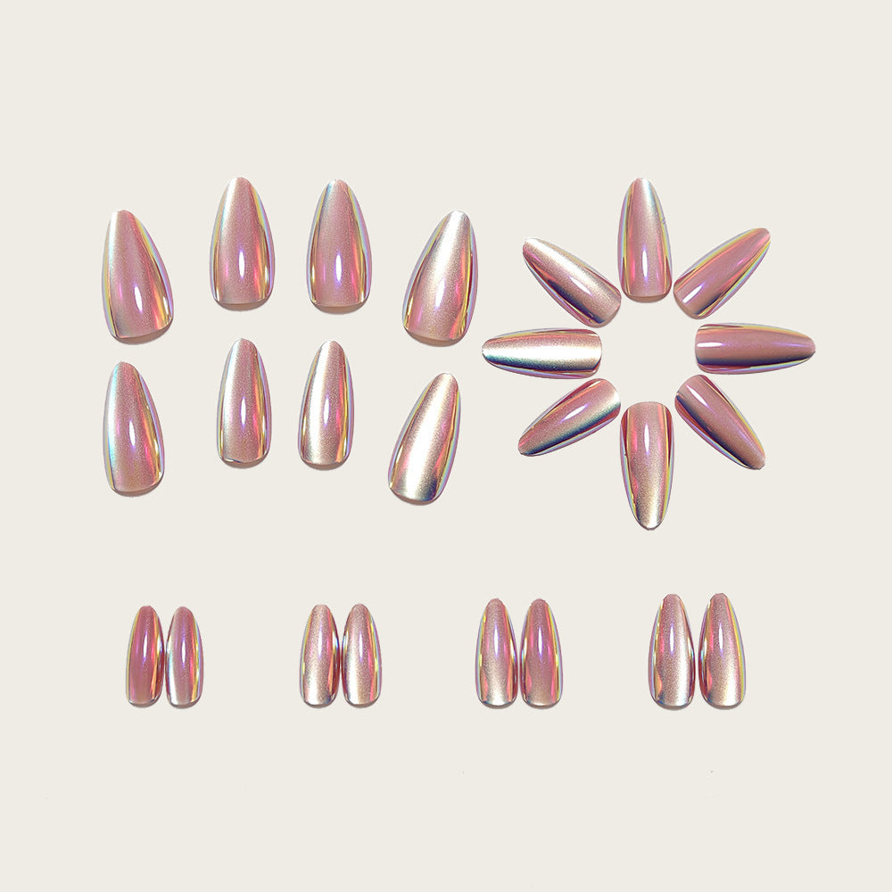 Shiny nail extensions with shimmering effects Bowlift