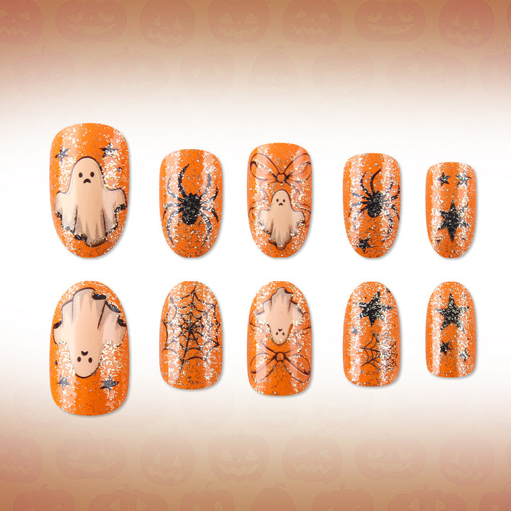 Spooky Themed Glitter Nail Art Set Bowlift