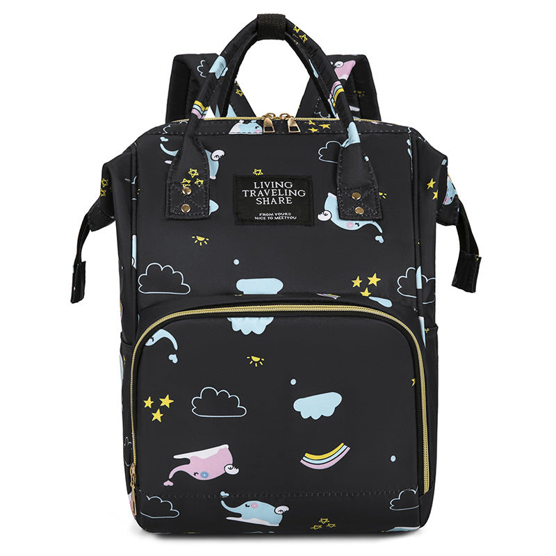 Whimsical Graphic Print Backpack