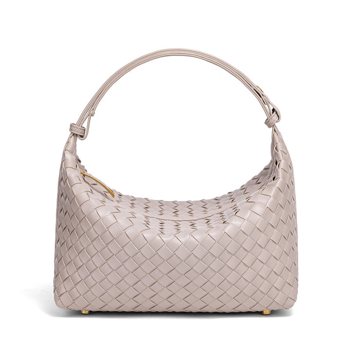 Woven Leather Handbag Bowlift