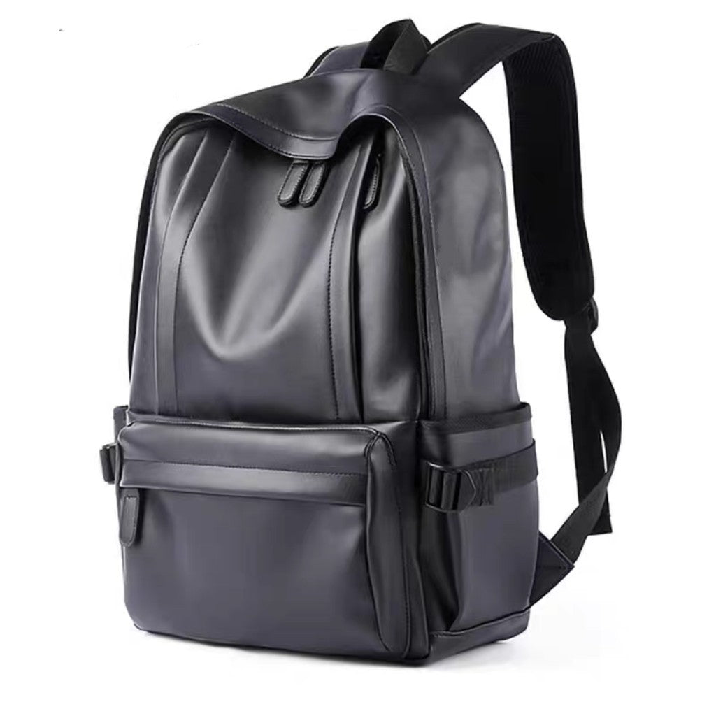 Sleek Faux Leather Backpack Bowlift