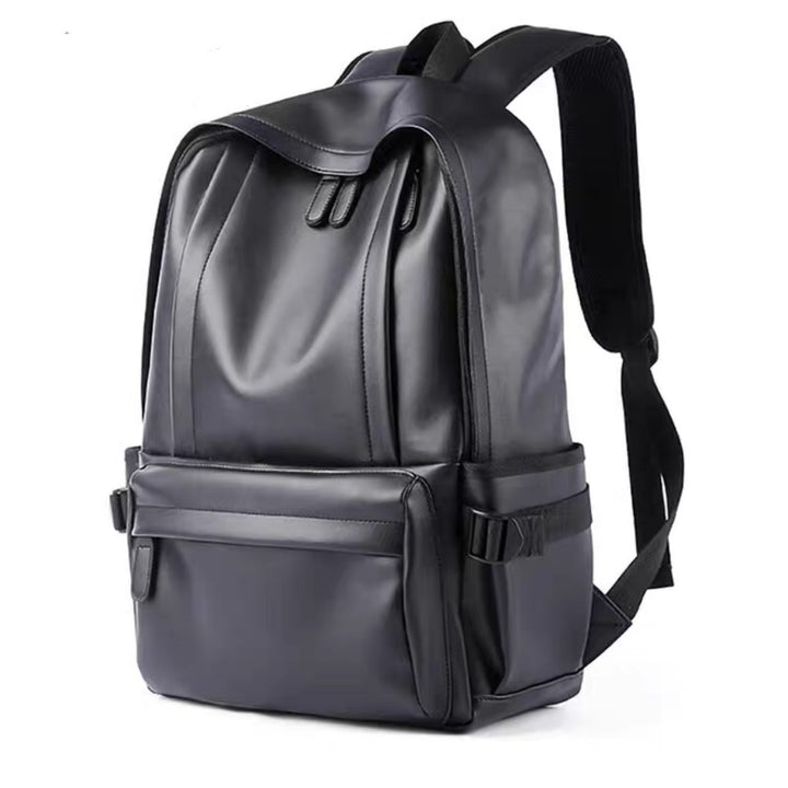 Sleek Faux Leather Backpack Bowlift