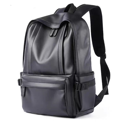 Sleek Faux Leather Backpack Bowlift