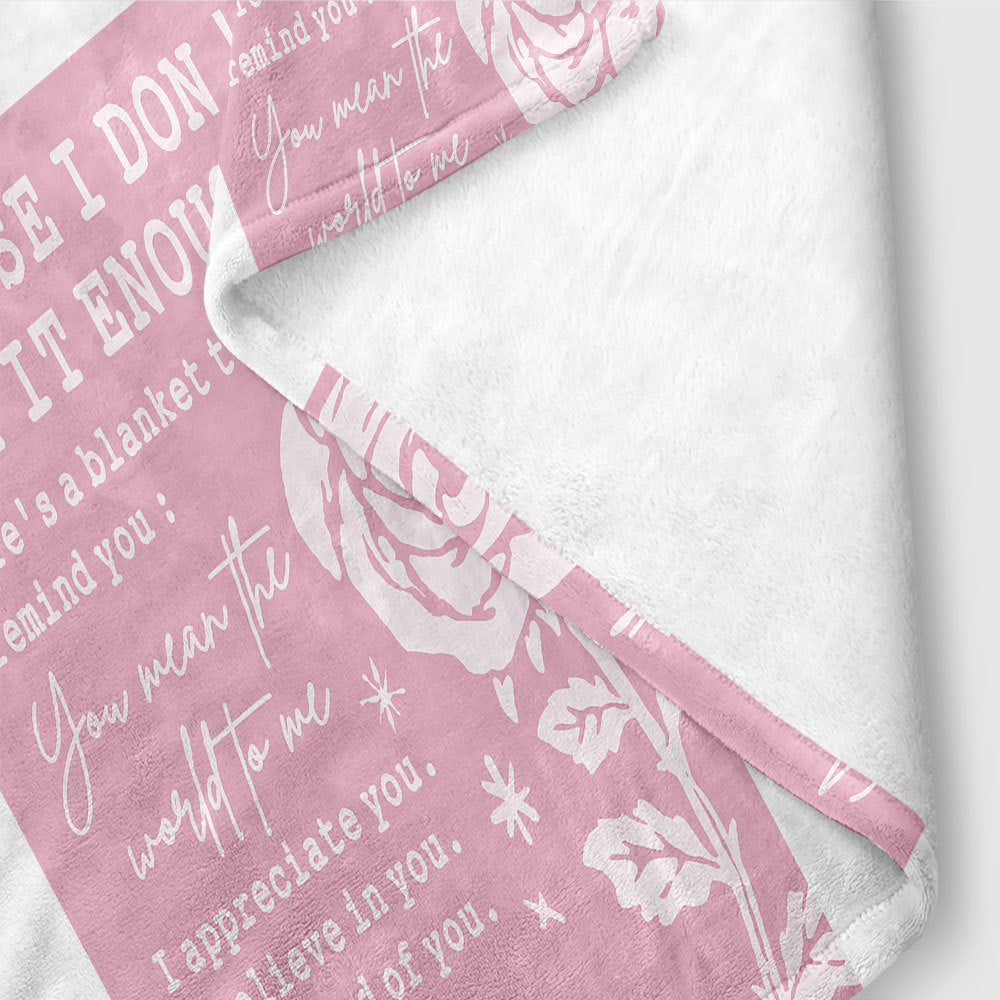 Inspirational Message Fleece Blanket