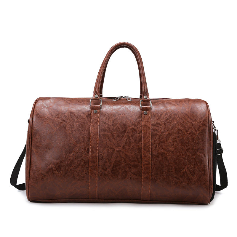 Vintage Leather Weekend Duffle Bag Bowlift