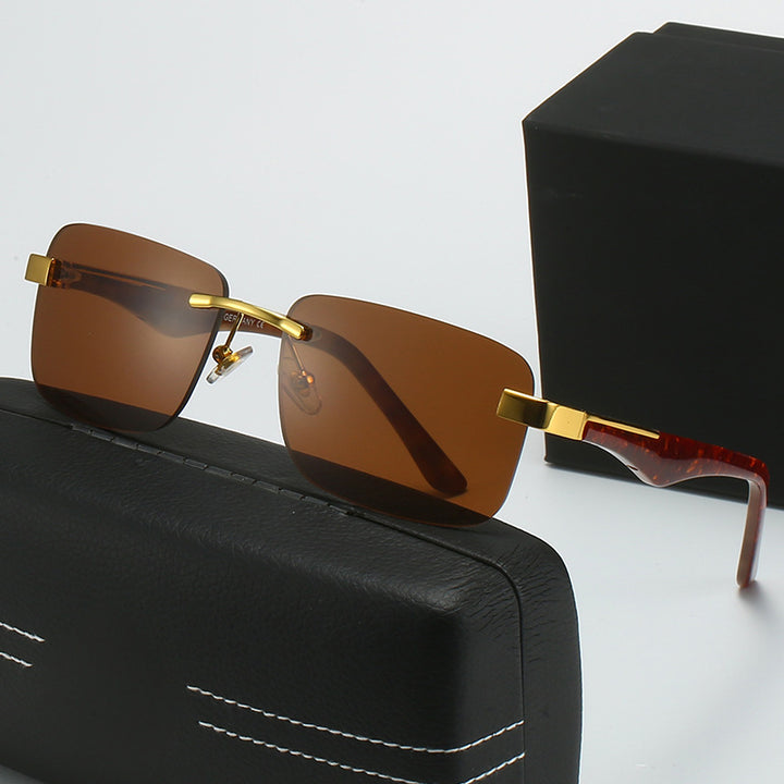 Women’s fashionable half-frame glasses with elegant metal and plastic mix Bowlift