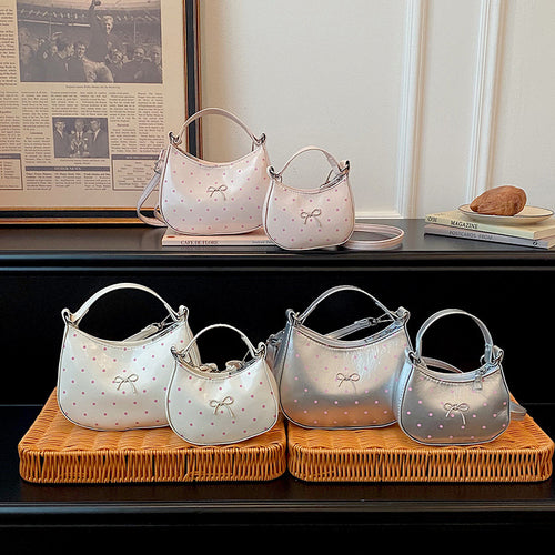 WoCharming Polka Dot Crossbody Handbag Bowlift