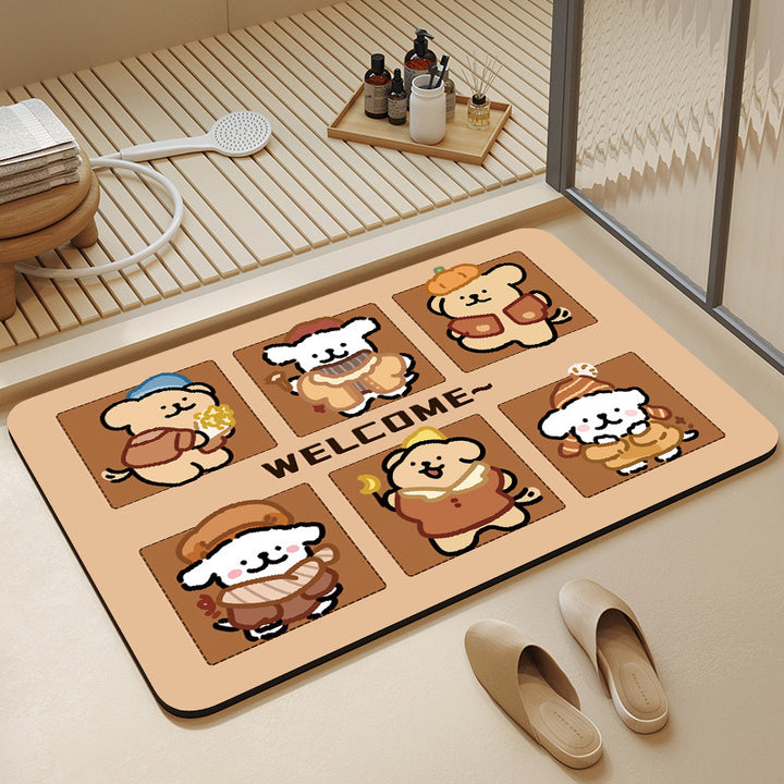 Cute Cartoon-Themed Welcome Mat