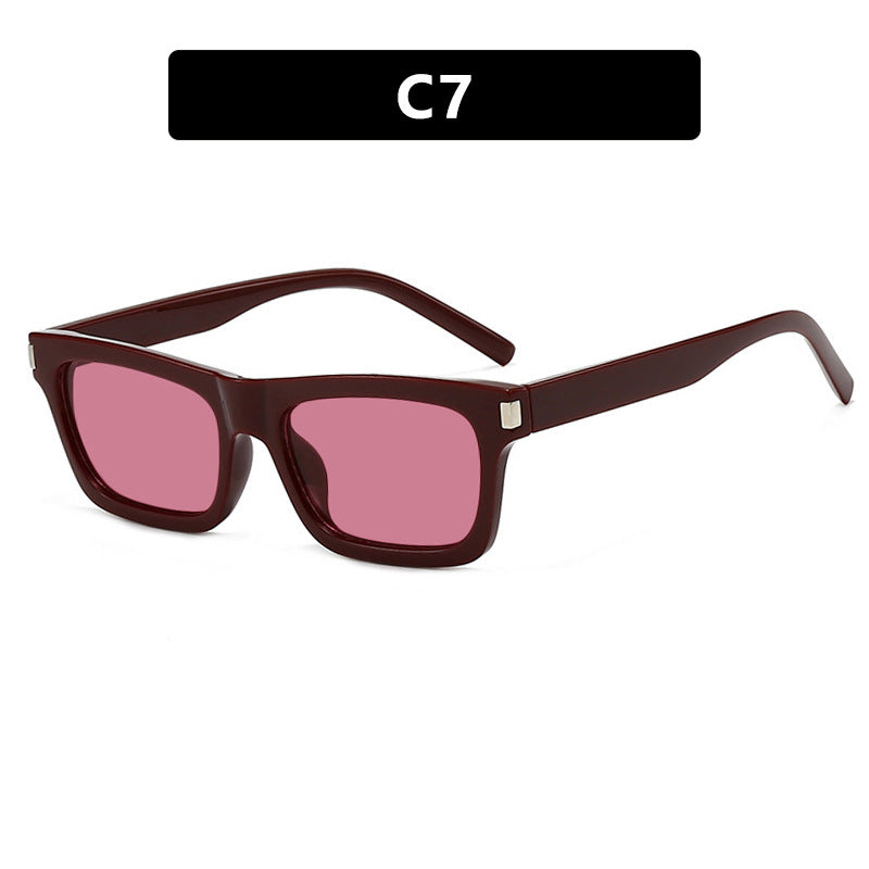 Women's square sunglasses with transparent lenses and stylish design Bowlift