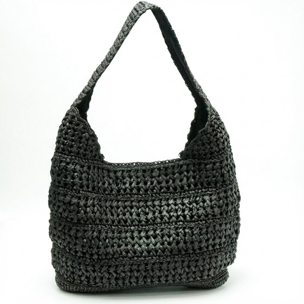 Hobo Bag Made of Hand-Knotted Material Bowlift