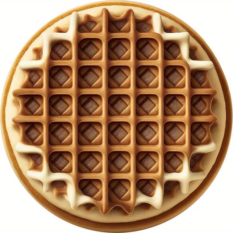 Waffle-Shaped Decorative Pillow