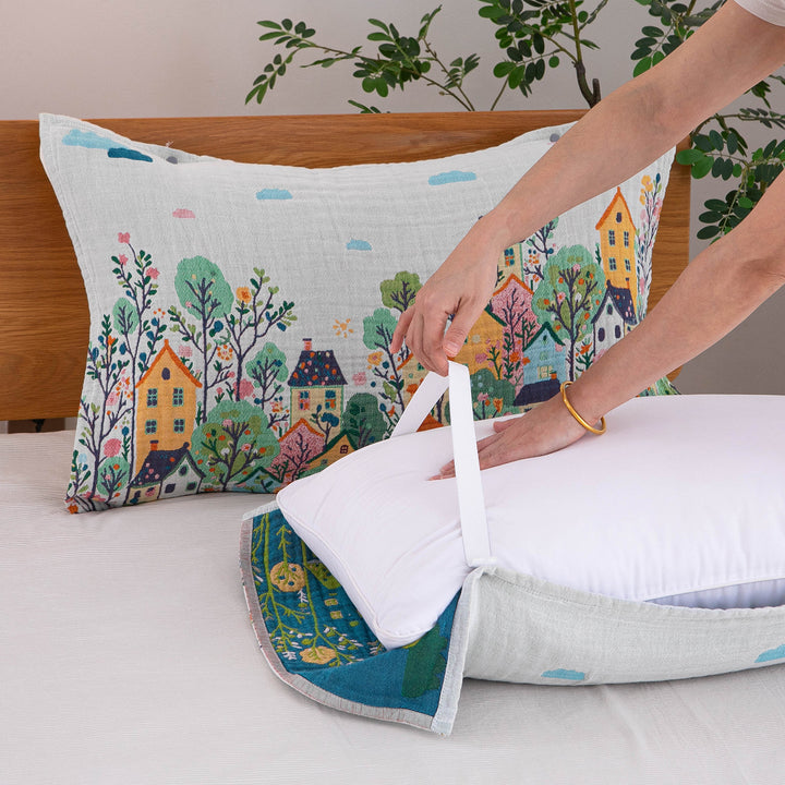 Women's pillow with removable cotton cover Bowlift