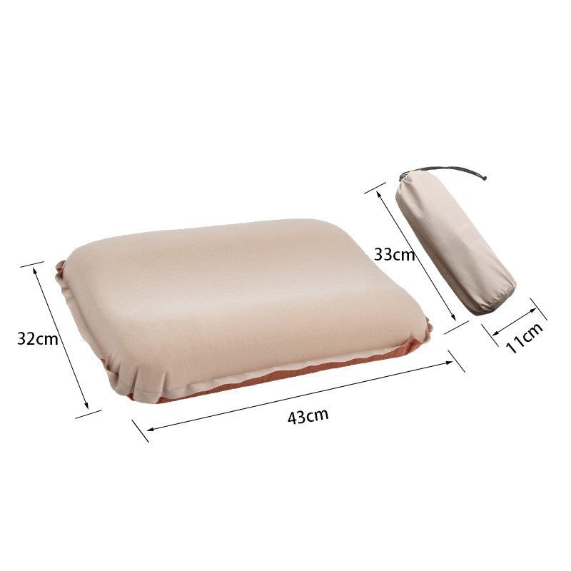 compact ultralight inflatable travel pillow with built-in valve and contoured head cradle Bowlift