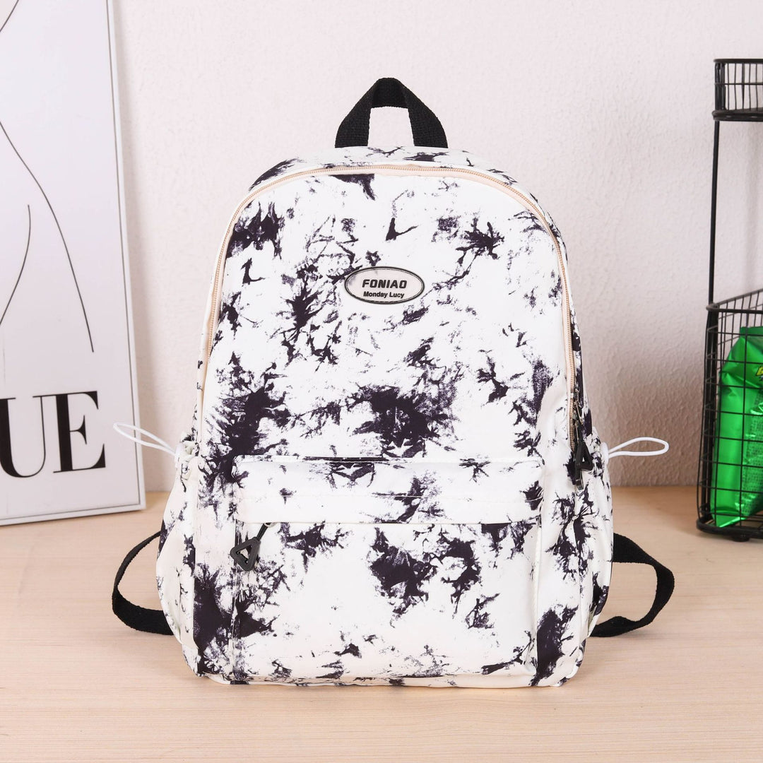 Stylish Marble-Patterned Backpack