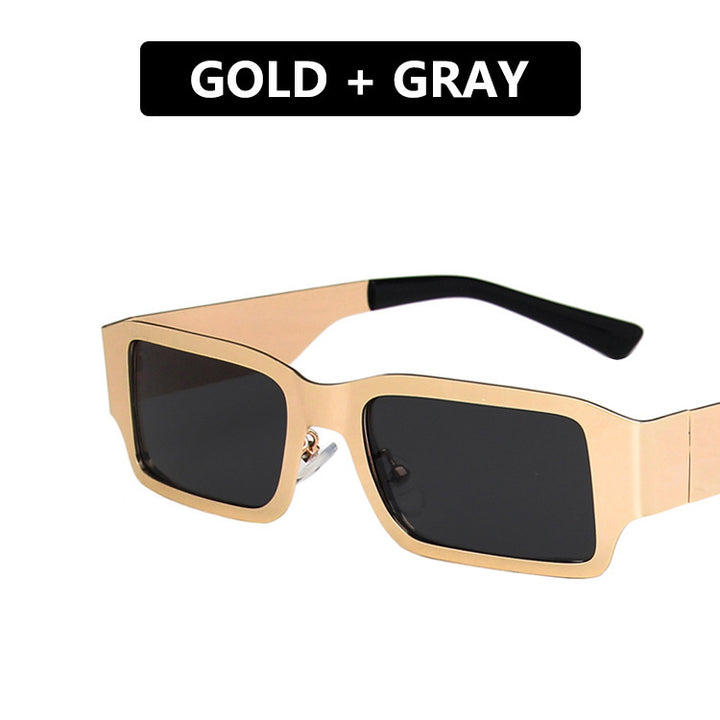 Women's geometric sunglasses with protective UV filter and sturdy metal frame Bowlift