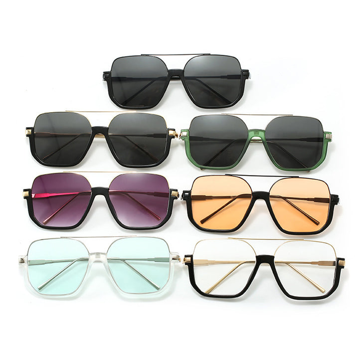 Women's Fashion Sunglasses with Curved Metal Frame and UV Protection Bowlift