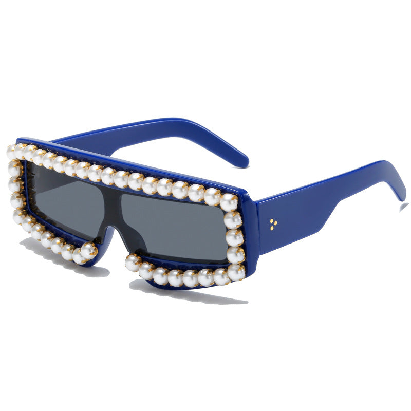 Women's fashionable sunglasses with pearl appliqués Bowlift
