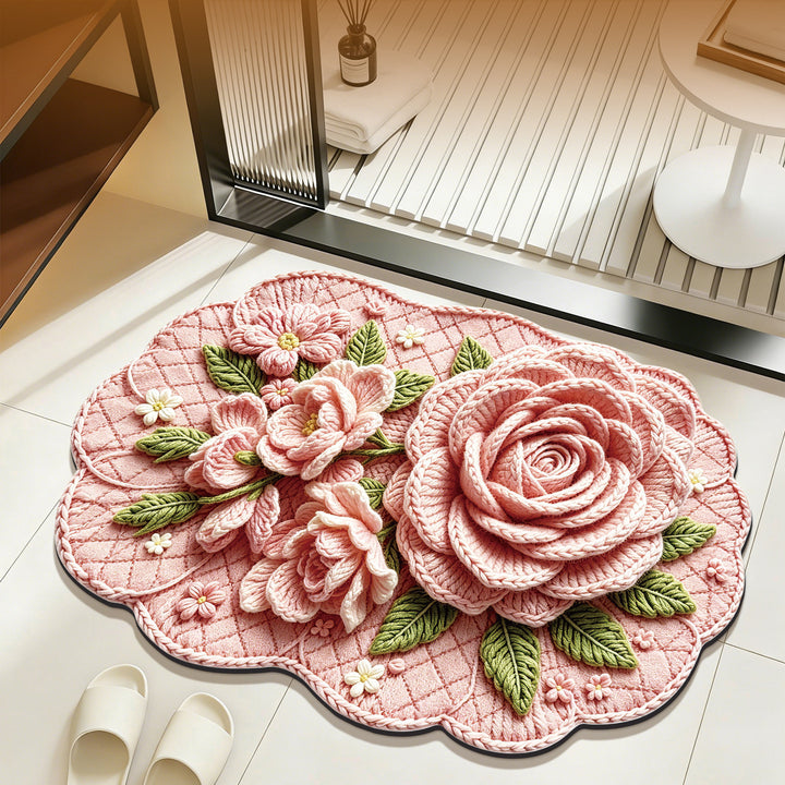 Floral Embellished Bath Mat Bowlift