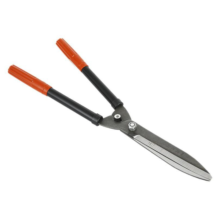 Heavy-Duty Long-Blade Hedge Shears with Serrated Steel Blades and Non-Slip Grip Bowlift