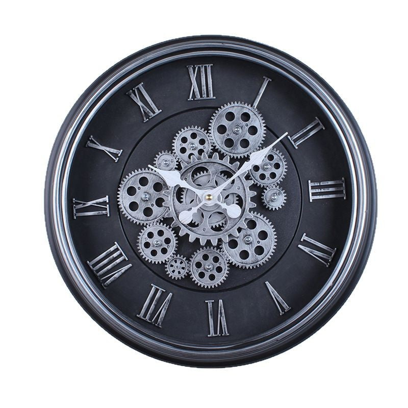 Wall clock with modern mechanical design Bowlift