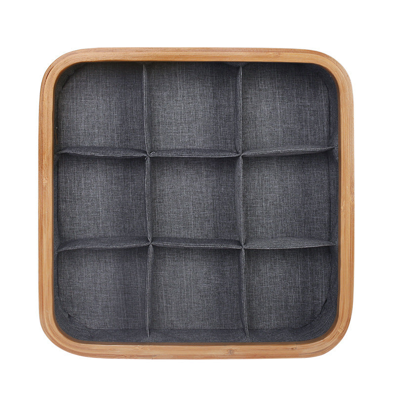 Decorative storage basket with compartments