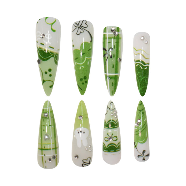 Decorative 3D Themed Press-On Nails Bowlift