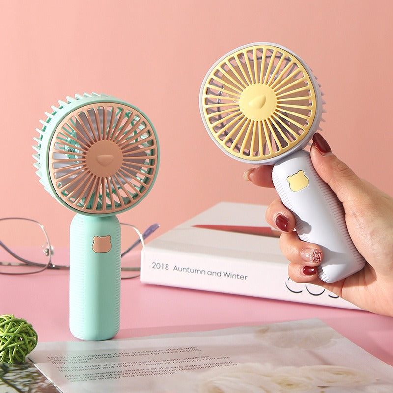 Unisex Portable Handheld Fan with Ergonomic Design and Rechargeable Battery Bowlift