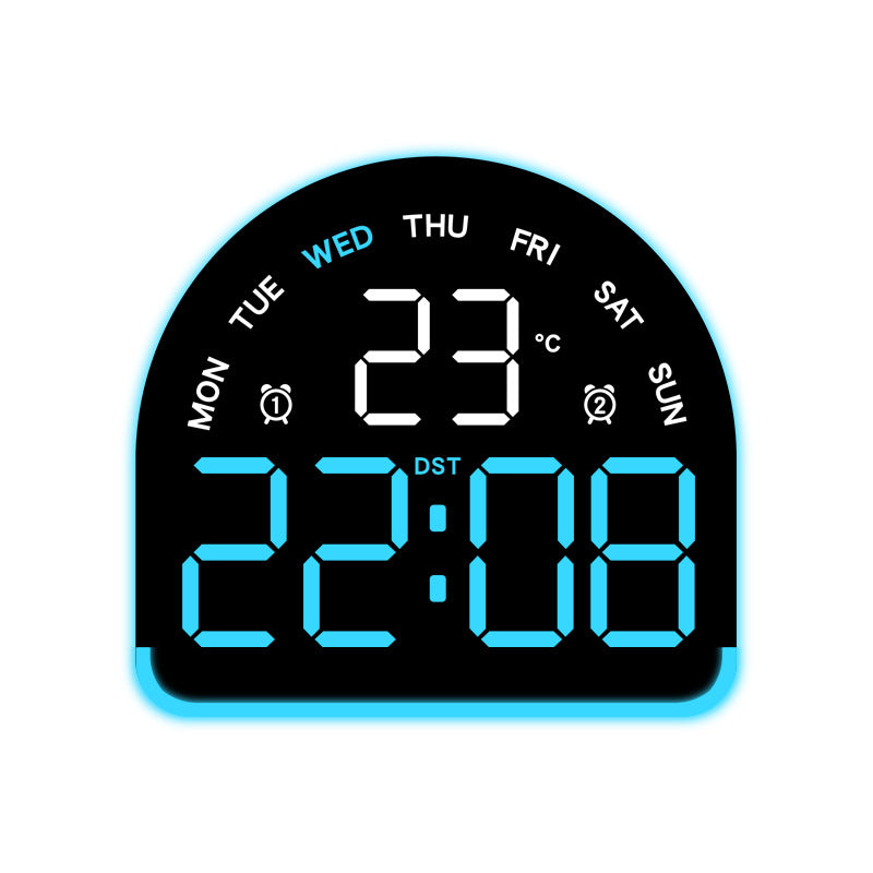 Digital alarm clock with temperature and day of the week display Bowlift