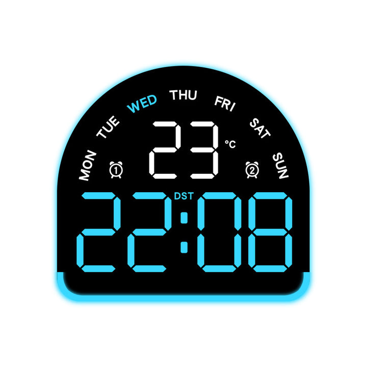Digital alarm clock with temperature and day of the week display Bowlift